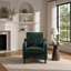 Fauteuil d'appoint moderne du milieu du siècle en velours côtelé avec pieds en bois massif-125673910-125673911