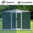 8X6 Feet Outdoor Storage Garden Shed Apex Roof With Aluminum Alloy Frame And Sliding Door-121499253-121499249