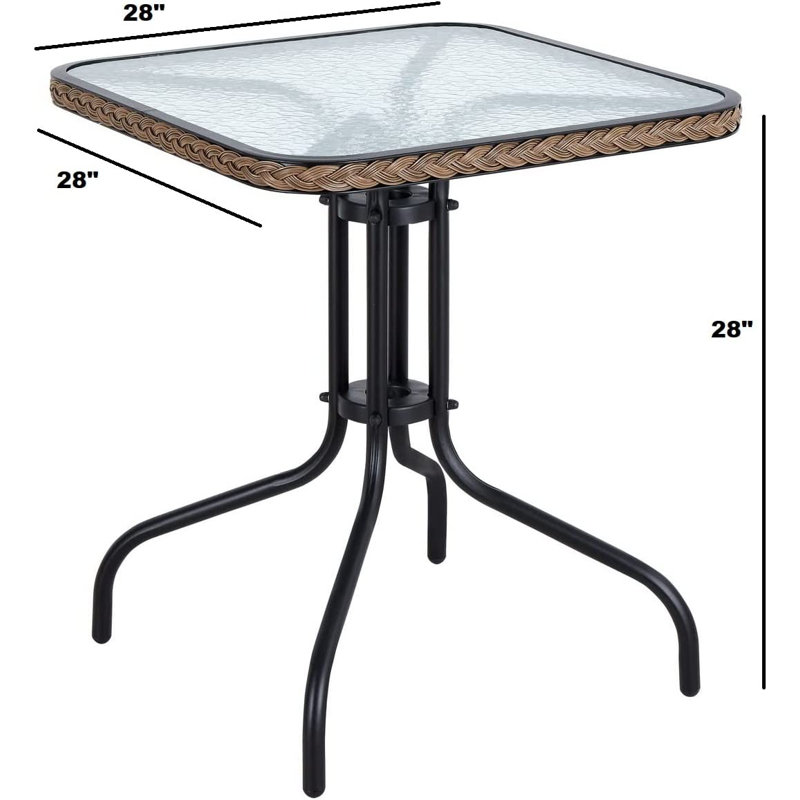 Wolters 3 - Person Patio Dining Set with Square Table