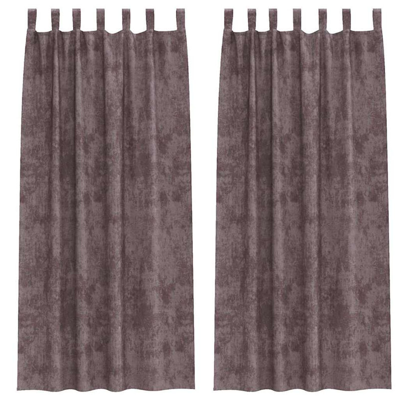 Alithia Velvet Room Darkening Curtain Pair, Brown, 140cm Width x 245cm Drop