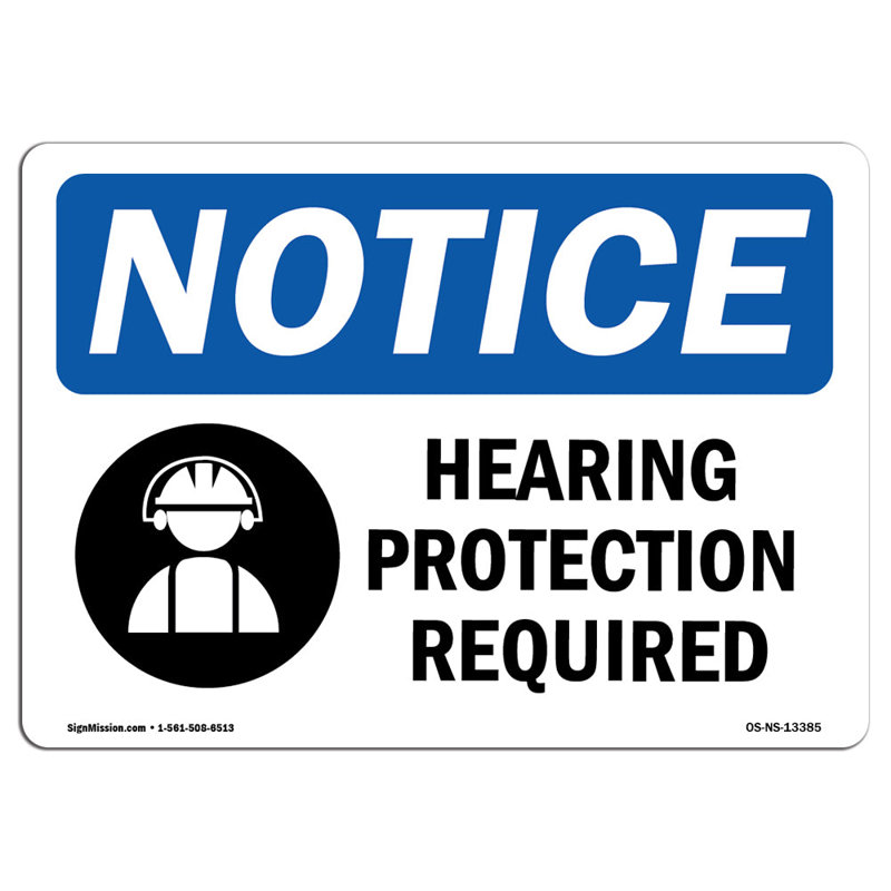 Panneau de protection auditive requis avec symbole