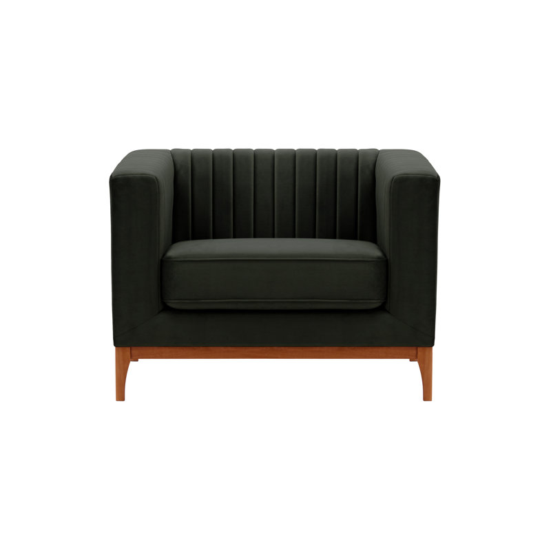 Bullis Velvet Armchair, Black, Aveo