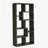 Rectangular 10-shelf Bookcase in Weathered Grey