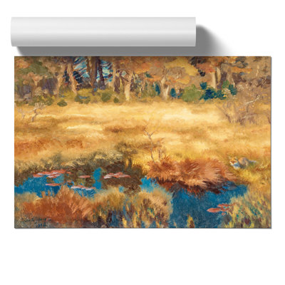 Autumn Landscape With Fox - No Frame Print