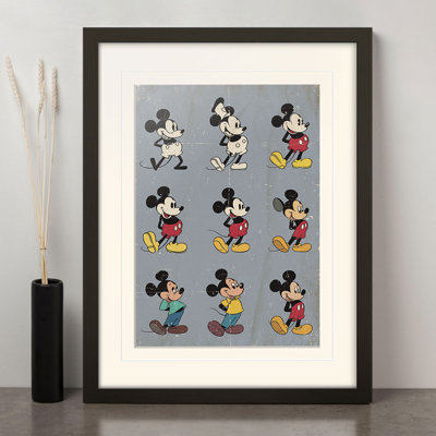 Mickey Mouse Evolution - Picture Frame Graphic Art