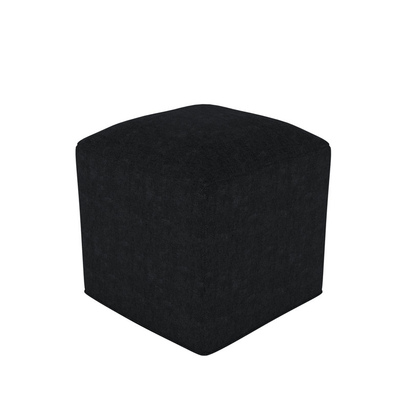 Praia Sunbrella® Upholstered Cube, Canvas Black Sunbrella® Canvas