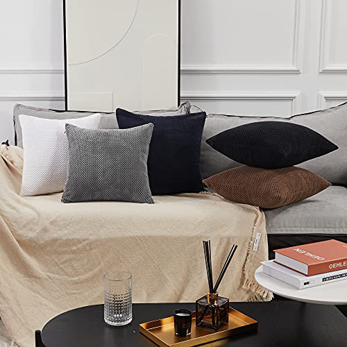 Primrosa Grey Square Cushion Cover, 56cm H x 56cm W