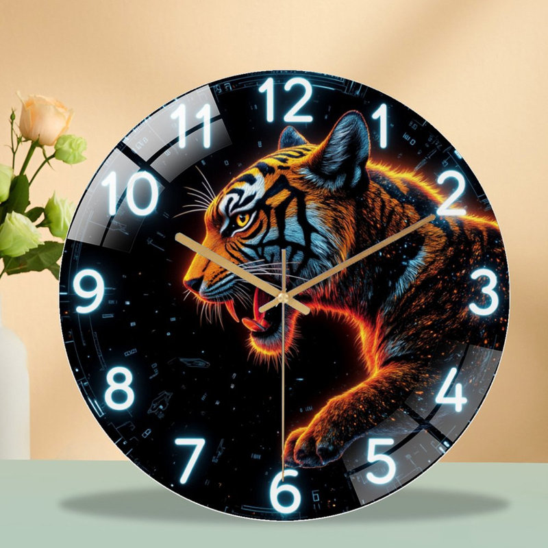 Horloge murale Fierce Tiger