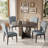 Krutz Modern 5-Piece Extendable Round Dining Table Set with 16.2inch Removable Leaf-134293629