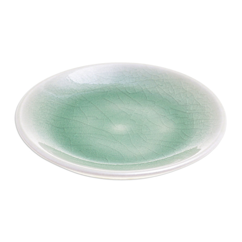 Handmade Just A Taste In Green Small Celadon Ceramic Plate