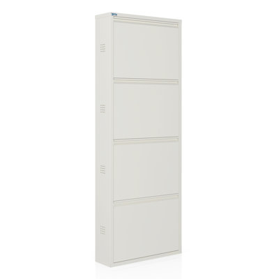 Armoire à chaussures murale Ceha Canada à 4 étages et 8 paires, avec ventilations latérales
