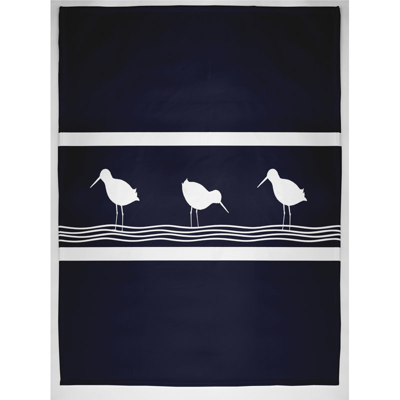 Hubbard Plain Weave / Muslin Throw Blanket, Navy