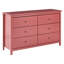 Solid Wood 6 - Drawer Rectangle Accent Chest