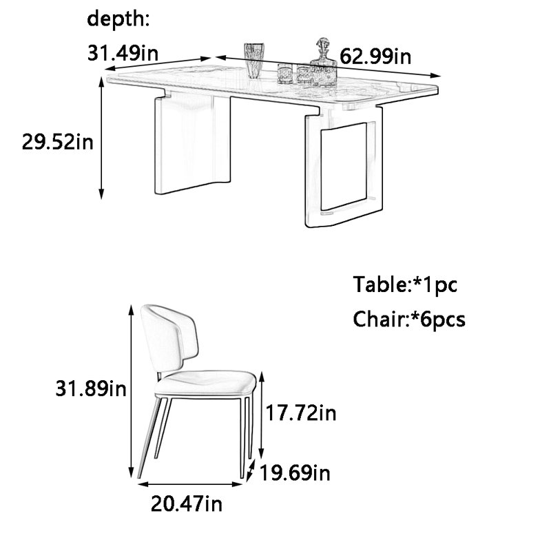 Halbert, 29.52"H x 62.99"L x 31.49"W