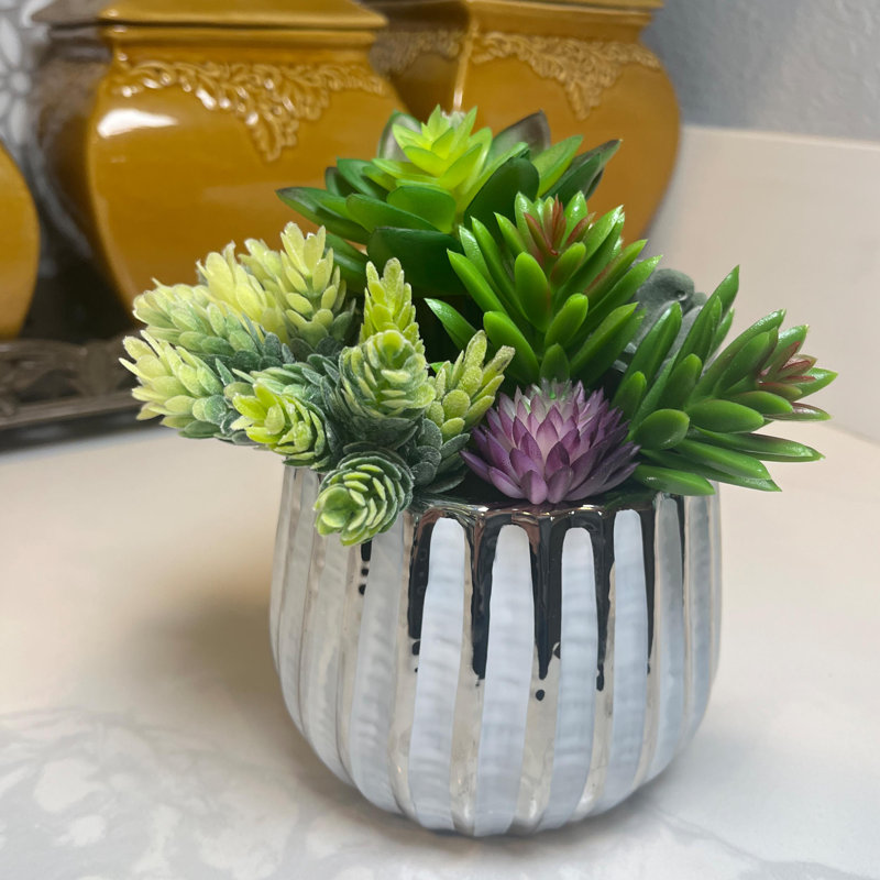 4" Ceramic Flower Pot Planter Home Décor, White