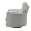 Fauteuil inclinable et oscillant en velours côtelé gris Emee