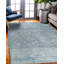 Tapis transitionnel bleu classique en laine noué à la main Classic