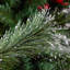 Arbre de Noël artificiel illuminé 4 pi / 5 pi dans un pot à fleurs en forme d'urne - Arbre de Noël artificiel en pot avec pommes de pin, baies rouges et 8 lumières DEL pour l'entrée-2099728674-2099728676