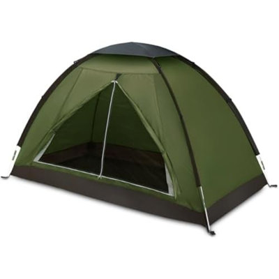 Tente de randonnée légère et imperméable pour 1 à 2 personnes, idéale pour le camping, les enfants et les scouts. Montage facile, monocouche, 2,2 x 1,2 m.