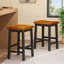 Tabouret de selle robuste en bois de 24 pouces, parfait pour le confort et le style dans n'importe quel décor-134640540