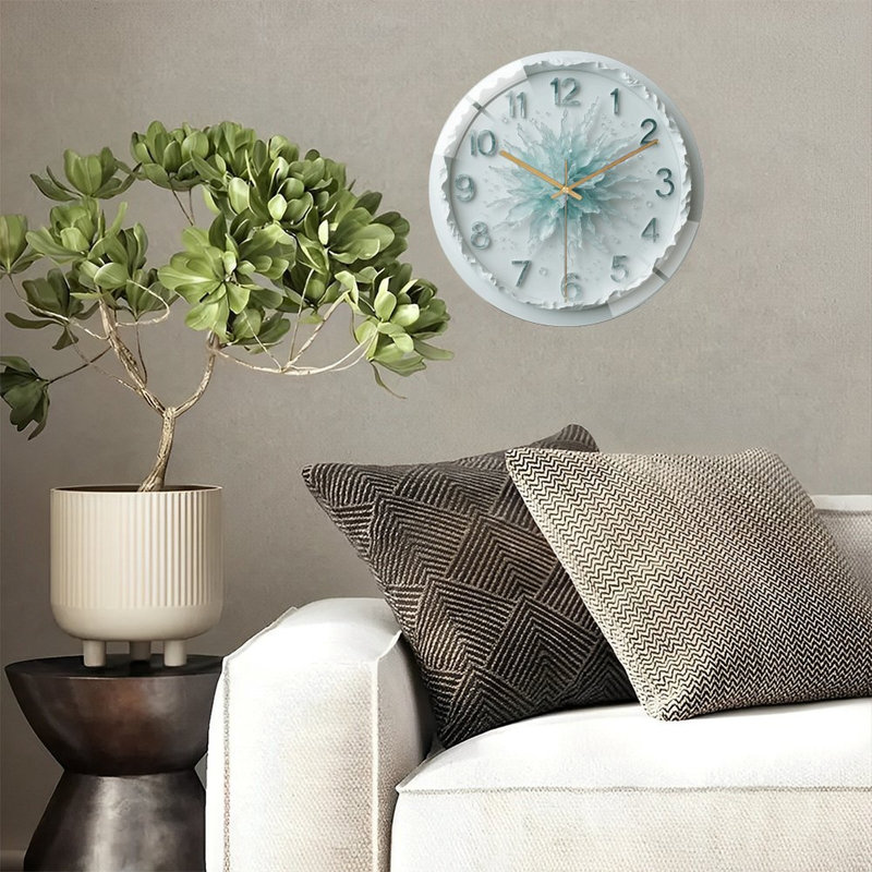 Horloge murale créative en verre 12 po
