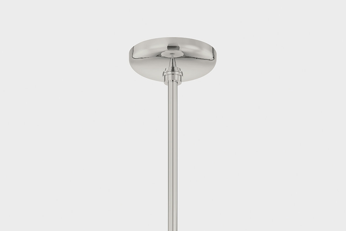 Auburndale Single Pendant, Polished Nickel