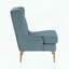 Fauteuil à oreilles à point de diamant, tissu chenille et pieds en métal doré-1669940867