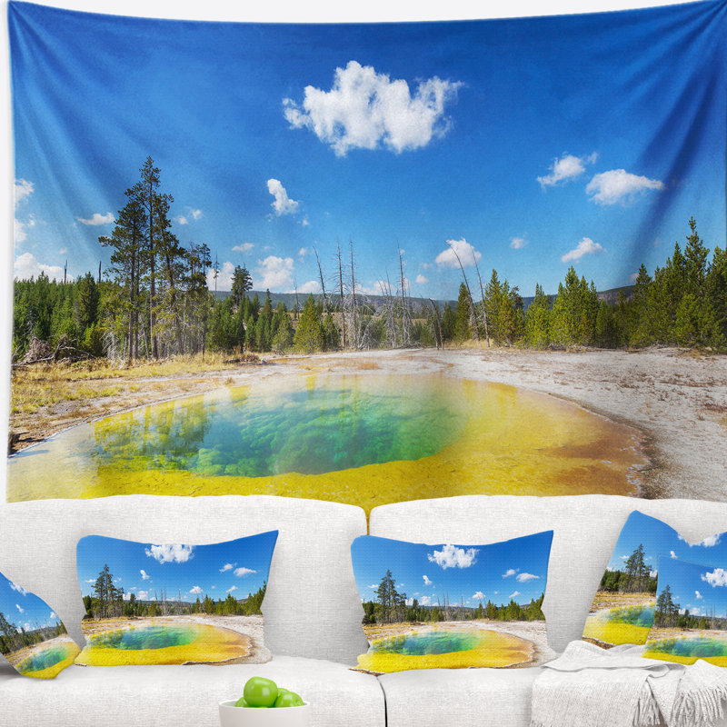 Tapisserie «Morning Glory Pool» avec ciel lumineux, H 50 po x l 60 po