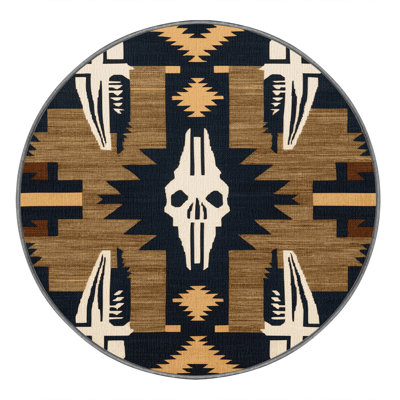  Tapis lavable Skull and Bones Southwestern