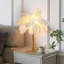 Lampe de table plume d'autruche blanche avec support en résine dorée, lampe de chevet fantaisiste pour la décoration intérieure, le mariage et le cadeau