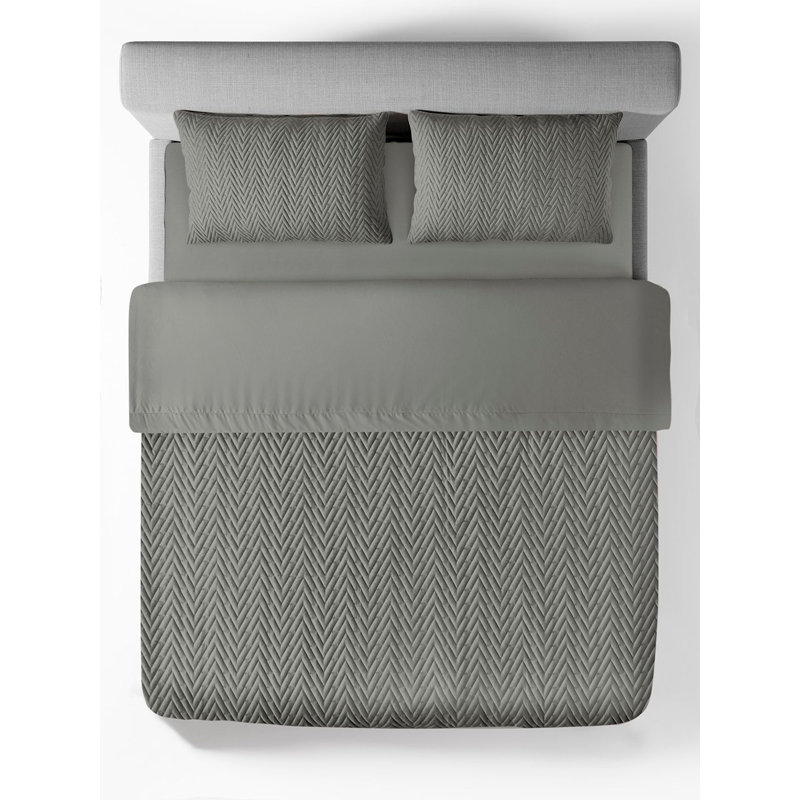 Ensemble de couvre-lit en coton matelassé 3 pièces P / Kaufmann Home Cascada, King Bedspread + 2 King Shams