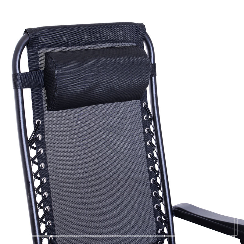 Fauteuil d'extérieur Ricquita, Noir
