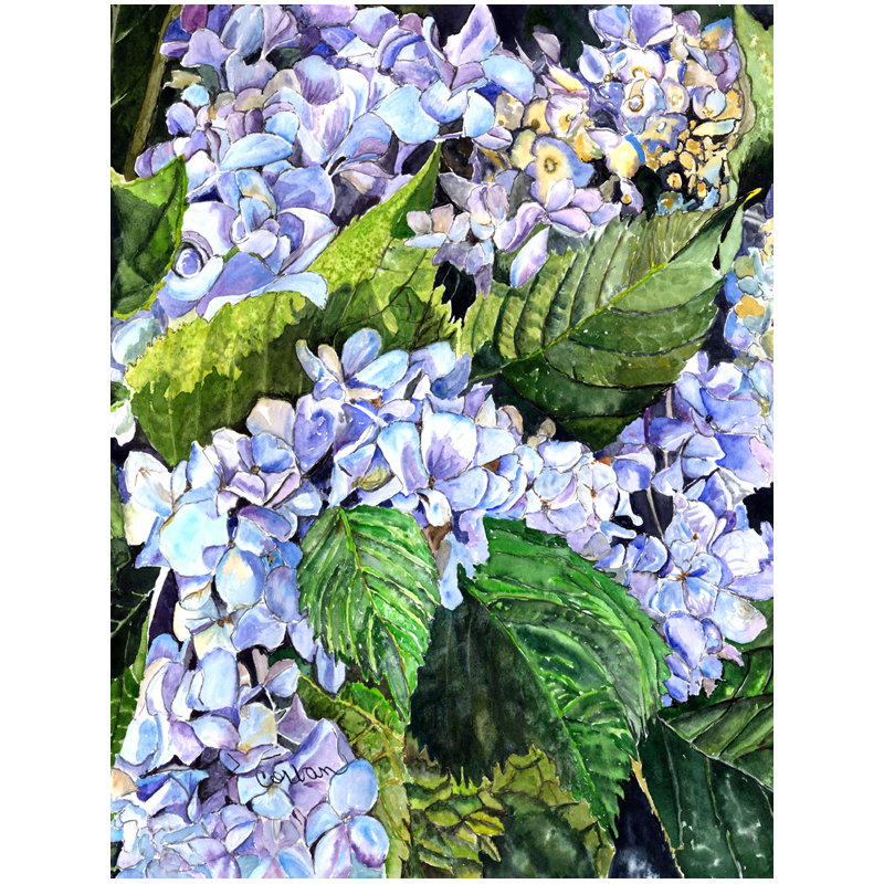 Drapeau de jardin hydrangée à 2 côtés