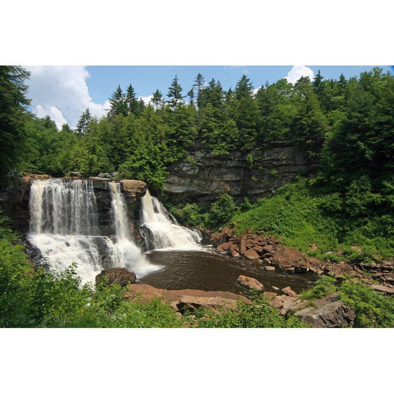 Herlong Blackwater Falls State Park 1 Piece Wrapped Canvas Wall Art, 30cm H x 46cm W x 3.8cm D
