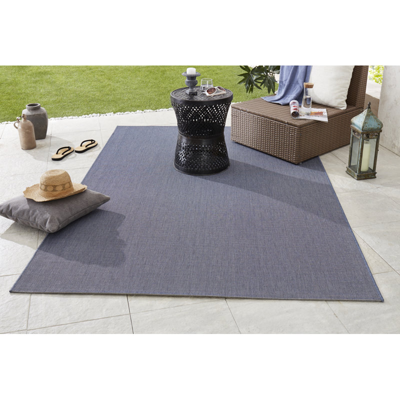Meadow Flatweave Blue Rug, Rectangle 120 x 170 cm