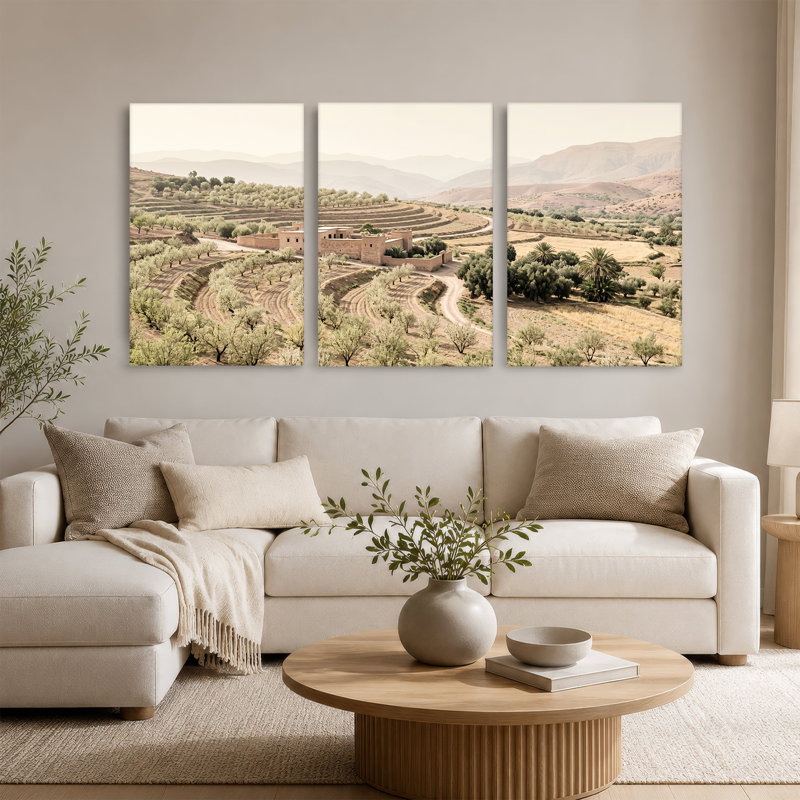 Art mural sur toile en terrasses, 36"H x 24"W x 3pcs