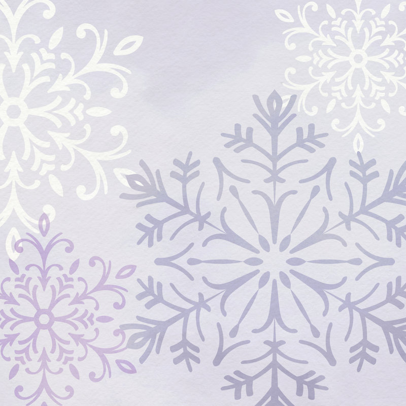 Pastel Snowflakes I 1 Piece Wall Art on Canvas, 122cm H x 122cm W x 3.8cm D