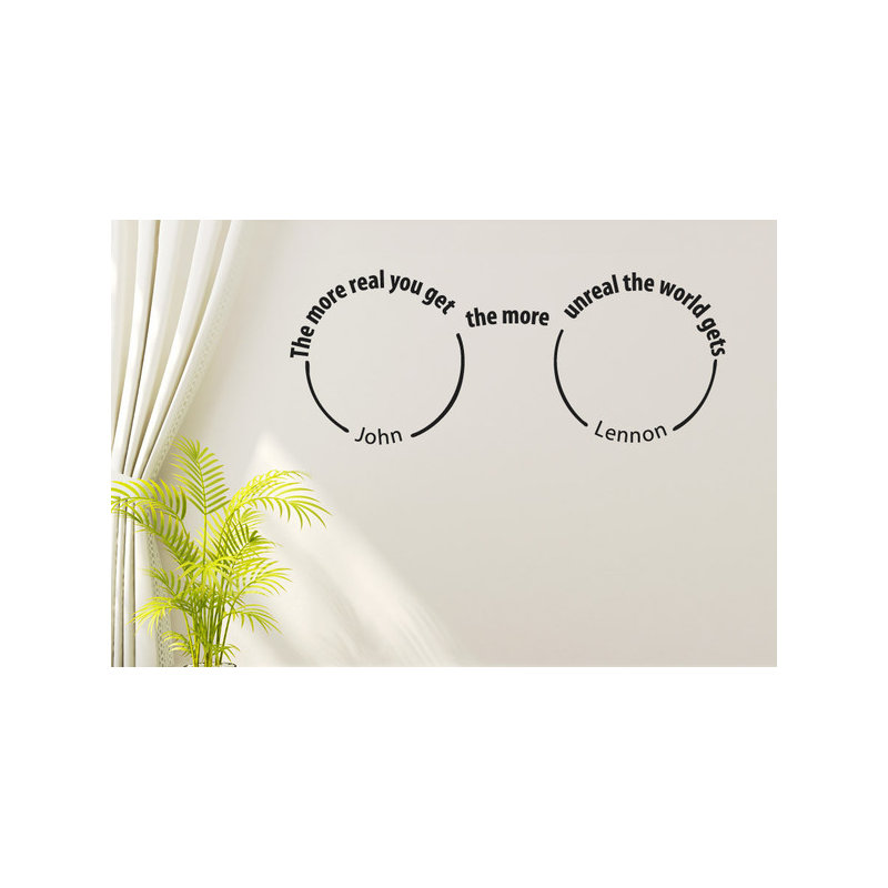 John Lennon Wall Sticker, Large, Black