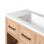 Meuble-lavabo 36 po avec lavabo SMC, 2 tiroirs, tablettes réglables, tablette ouverte, pieds en bois massif