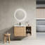 Meuble-lavabo mural 36 po avec lavabo en céramique blanche et tablettes de rangement et 1 porte à fermeture en douceur, emballage KD, contreplaqué-1947618920