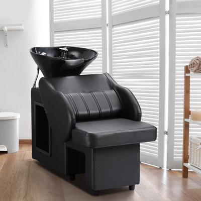 Fauteuil de shampooing en simili cuir