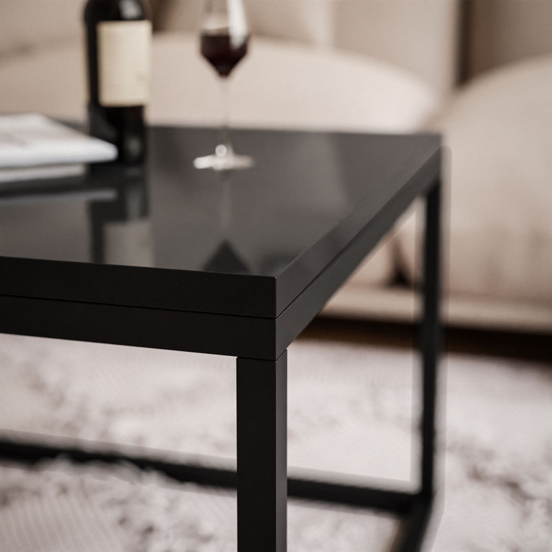 Hayden-James Coffee Table, 36cm H x 60cm L x 60cm W, Black/Black, Black