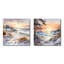 Plage, charme de coucher de soleil en hiver - ensemble de 2 collages carrés-1650938798-1650938788