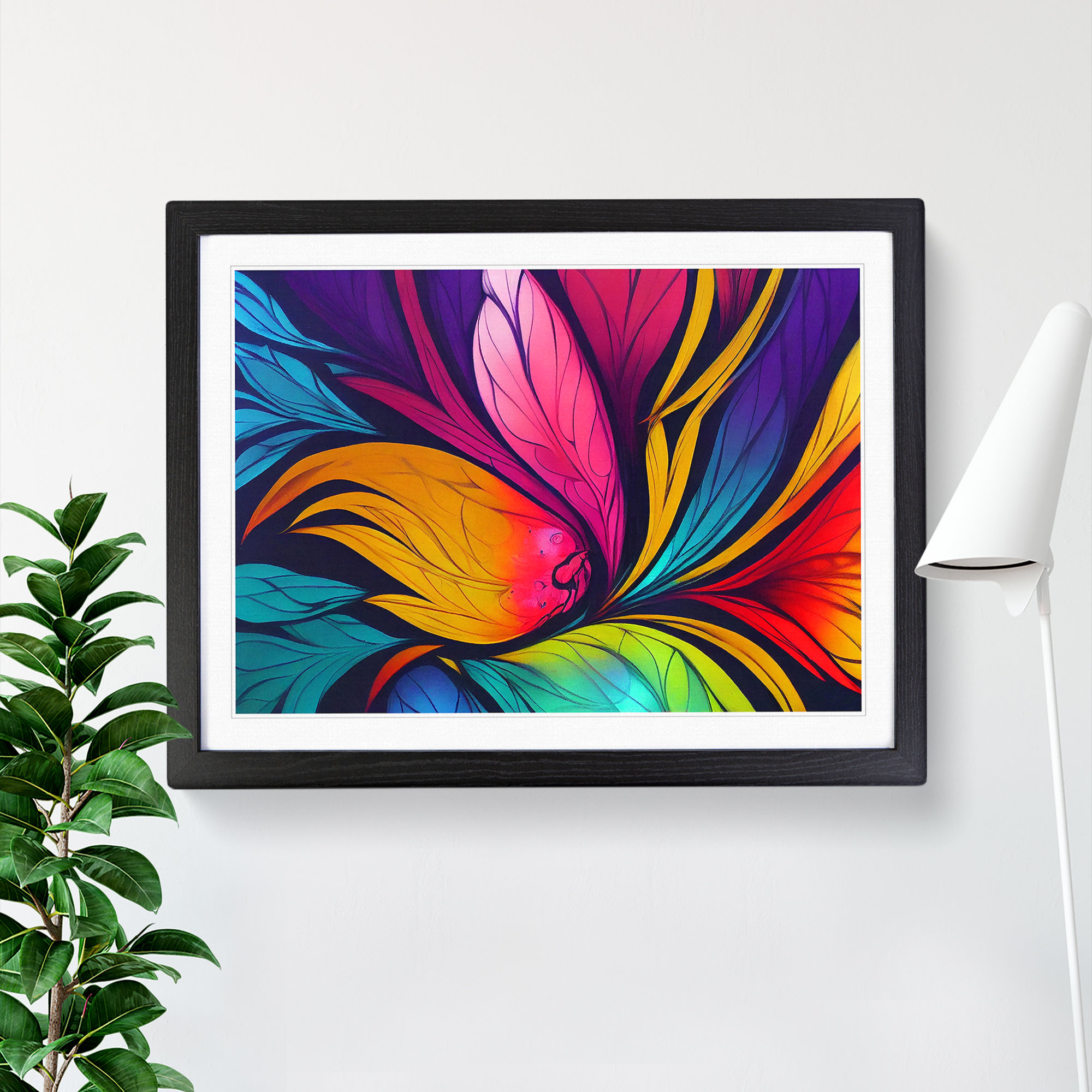 Marlow Home Co. Exotic Modern Flowers Abstract - Single Picture