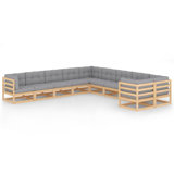 Cogdell 27.6" Wide Pine Square Patio Sectional Set with Cushions