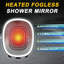 Miroir de douche sans brouillard pour le rasage et le maquillage, 3 couleurs DEL, 5000 mAh