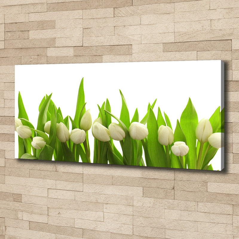 White Tulips - Wrapped Canvas Print