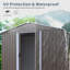8Ft X 4Ft Outdoor Metal Storage Shed With Metal Foundation-123375546