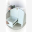 Armoire de salle de bain 24 po avec lavabo en céramique, panier à 2 niveaux et tablette de porte-1052512216