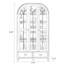 Bois blanc massif + vitrines en verre